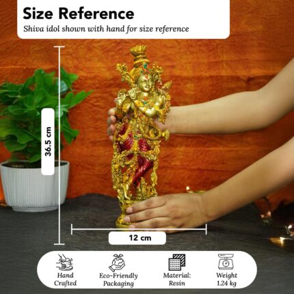 Elysee Decor's Premium Polyresin Lord Krishna Statue for Home Decor (35 cm) - Image 5