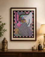 Handmade Madhubani Peacock Painting for Wall Decor