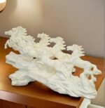 Elysee Decor marble 7 horse showpiece in elegant ivory glossy finish