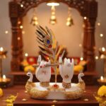 marble krishna hands showpiece